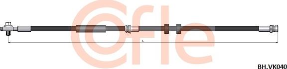 Cofle 92.BH.VK040 - Гальмівний шланг autozip.com.ua