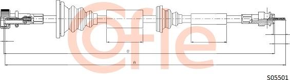 Cofle 92.S05501 - Тросик спідометра autozip.com.ua