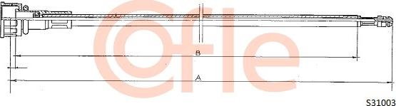 Cofle 92.S31003 - Тросик спідометра autozip.com.ua