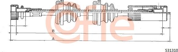 Cofle 92.S31310 - Тросик спідометра autozip.com.ua