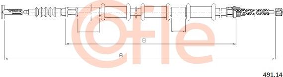 Cofle 491.14 - Трос, гальмівна система autozip.com.ua