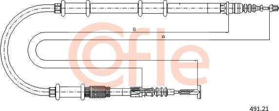 Cofle 491.21 - Трос, гальмівна система autozip.com.ua