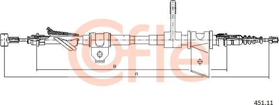 Cofle 451.11 - Трос, гальмівна система autozip.com.ua