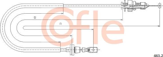 Cofle 463.2 - Тросик газу autozip.com.ua