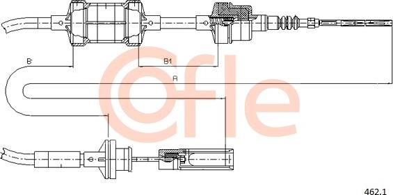 Cofle 462.1 - Трос, управління зчепленням autozip.com.ua