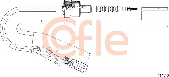 Cofle 412.12 - Трос, управління зчепленням autozip.com.ua