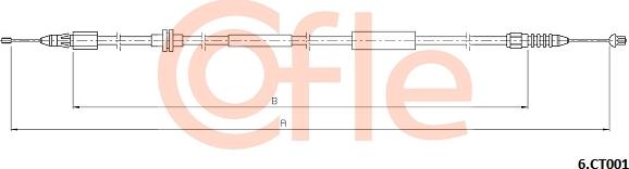 Cofle 6.CT001 - Тросик замка капота autozip.com.ua