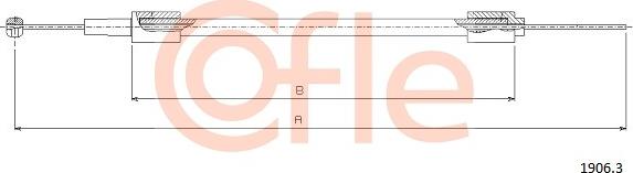 Cofle 1906.3 - Тросик замка капота autozip.com.ua