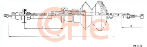 Cofle 1903.5 - Тросик газу autozip.com.ua