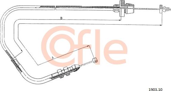 Cofle 1903.10 - Тросик газу autozip.com.ua