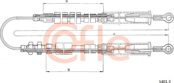 Cofle 1401.3 - Трос, гальмівна система autozip.com.ua