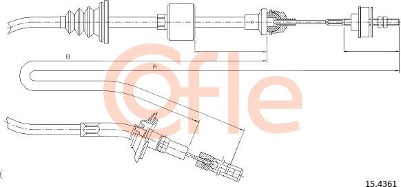 Cofle 15.4361 - Трос, управління зчепленням autozip.com.ua