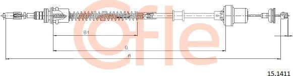 Cofle 15.1411 - Трос, управління зчепленням autozip.com.ua