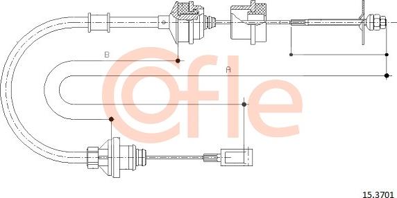Cofle 15.3701 - Трос, управління зчепленням autozip.com.ua