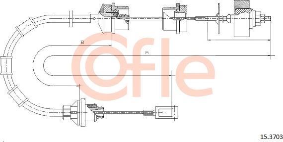 Cofle 15.3703 - Трос, управління зчепленням autozip.com.ua