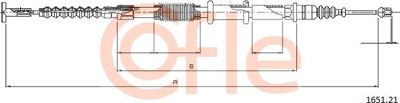 Cofle 1651.21 - Трос, гальмівна система autozip.com.ua