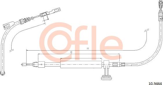 Cofle 10.9464 - Трос, гальмівна система autozip.com.ua