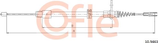 Cofle 10.9463 - Трос, гальмівна система autozip.com.ua