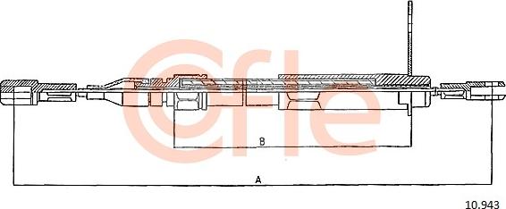 Cofle 10.943 - Трос, гальмівна система autozip.com.ua