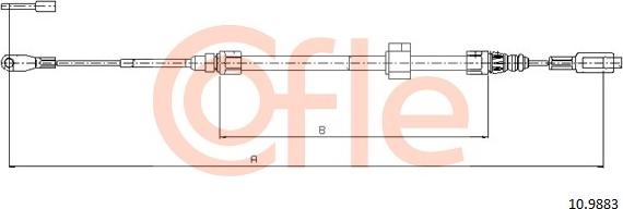 Cofle 10.9883 - Трос, гальмівна система autozip.com.ua