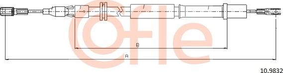 Cofle 10.9832 - Трос, гальмівна система autozip.com.ua