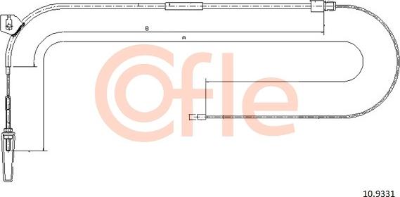 Cofle 10.9331 - Трос, гальмівна система autozip.com.ua