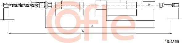 Cofle 10.4566 - Трос, гальмівна система autozip.com.ua