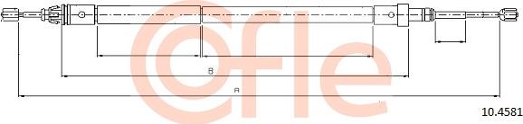 Cofle 10.4581 - Трос, гальмівна система autozip.com.ua