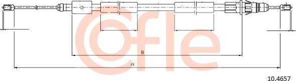 Cofle 10.4657 - Трос, гальмівна система autozip.com.ua