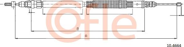 Cofle 10.4664 - Трос, гальмівна система autozip.com.ua