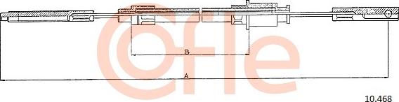 Cofle 10.468 - Трос, гальмівна система autozip.com.ua