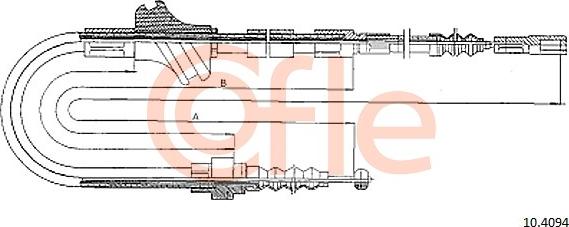 Cofle 10.4094 - Трос, гальмівна система autozip.com.ua