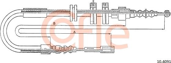 Cofle 10.4091 - Трос, гальмівна система autozip.com.ua