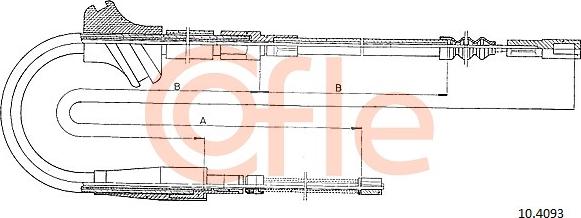 Cofle 10.4093 - Трос, гальмівна система autozip.com.ua