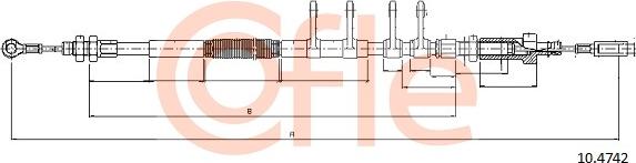 Cofle 10.4742 - Трос, гальмівна система autozip.com.ua