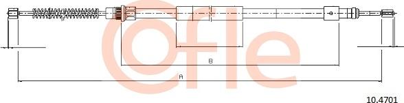 Cofle 10.4701 - Трос, гальмівна система autozip.com.ua