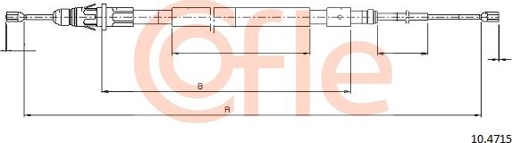 Cofle 10.4715 - Трос, гальмівна система autozip.com.ua
