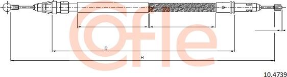 Cofle 10.4739 - Трос, гальмівна система autozip.com.ua