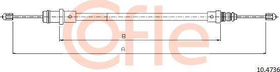 Cofle 10.4736 - Трос, гальмівна система autozip.com.ua