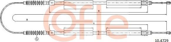 Cofle 10.4729 - Трос, гальмівна система autozip.com.ua