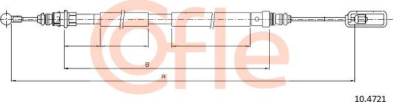 Cofle 10.4721 - Трос, гальмівна система autozip.com.ua