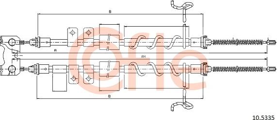 Cofle 10.5335 - Трос, гальмівна система autozip.com.ua