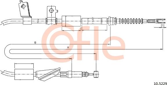 Cofle 10.5229 - Трос, гальмівна система autozip.com.ua