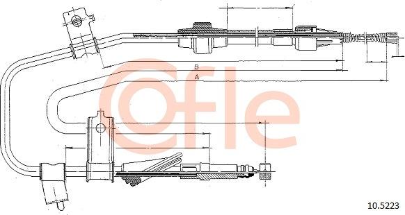 Cofle 92105223 - Трос, гальмівна система autozip.com.ua