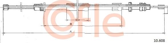 Cofle 10.608 - Трос, гальмівна система autozip.com.ua