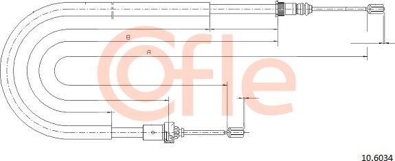 Cofle 10.6034 - Трос, гальмівна система autozip.com.ua