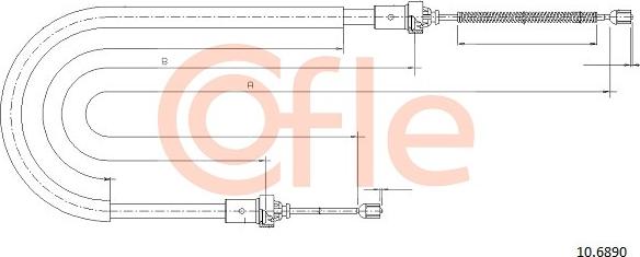 Cofle 10.6890 - Трос, гальмівна система autozip.com.ua