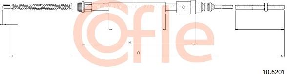 Cofle 10.6201 - Трос, гальмівна система autozip.com.ua