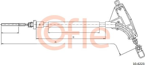 Cofle 10.6223 - Трос, гальмівна система autozip.com.ua