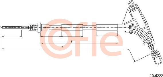 Cofle 10.6222 - Трос, гальмівна система autozip.com.ua